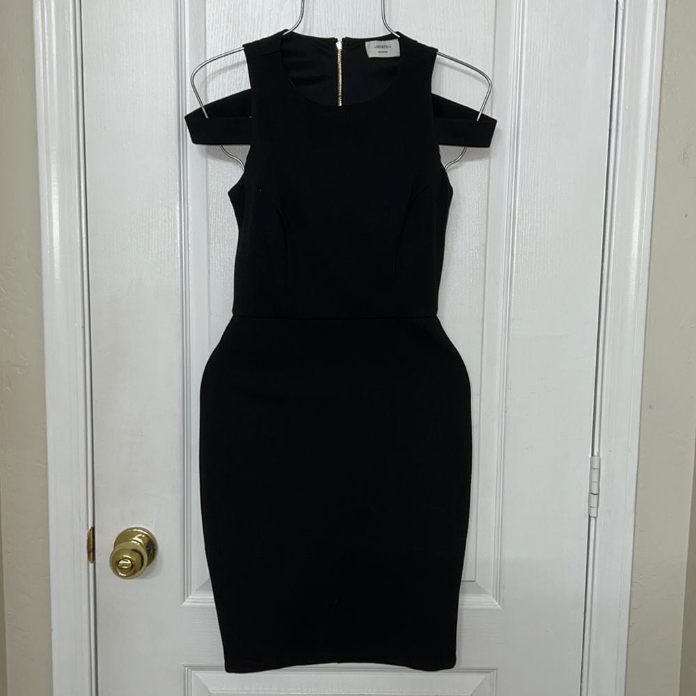 Mystic Dress Black Gold Zipper, Small Chico